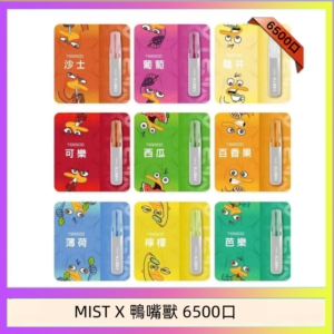 MIST X 鴨嘴獸 6500口一次性拋棄式電子煙｜陶瓷芯更穩定